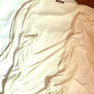 White knee length cardigan